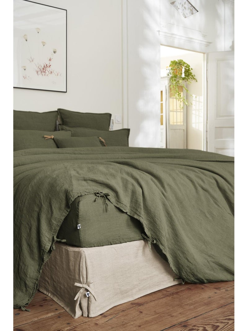 Cache-Sommier – Lin Lavé Français Luxe Soline – Lin Beige naturel - Kiabi