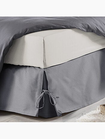 Cache sommier uni à nouettes