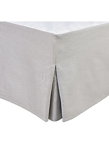 Cache sommiers 100% coton gris clair