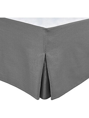Cache sommiers 100% coton gris clair