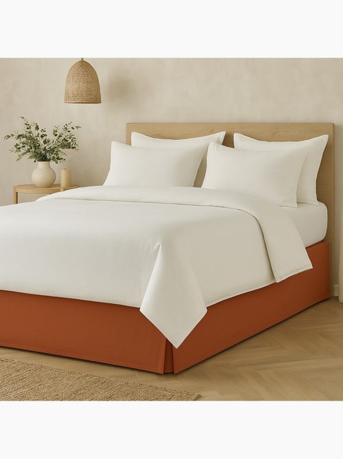 Cache sommiers 100% coton terracotta - Kiabi