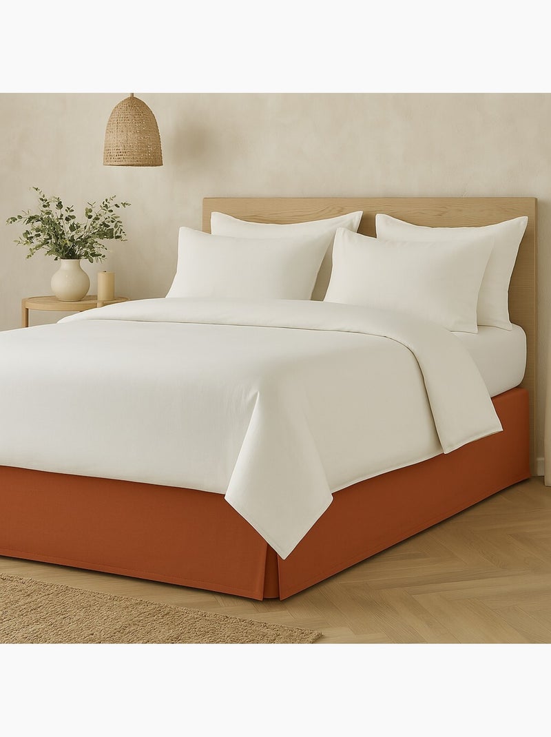 Cache sommiers 100% coton terracotta Terracotta - Kiabi
