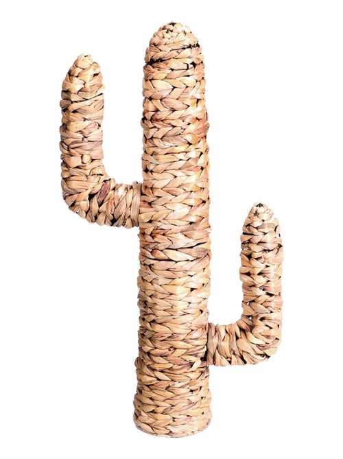 Cactus décoratif en jacinthe d'eau tressée grand modèle NATURAL LIVING - Kiabi