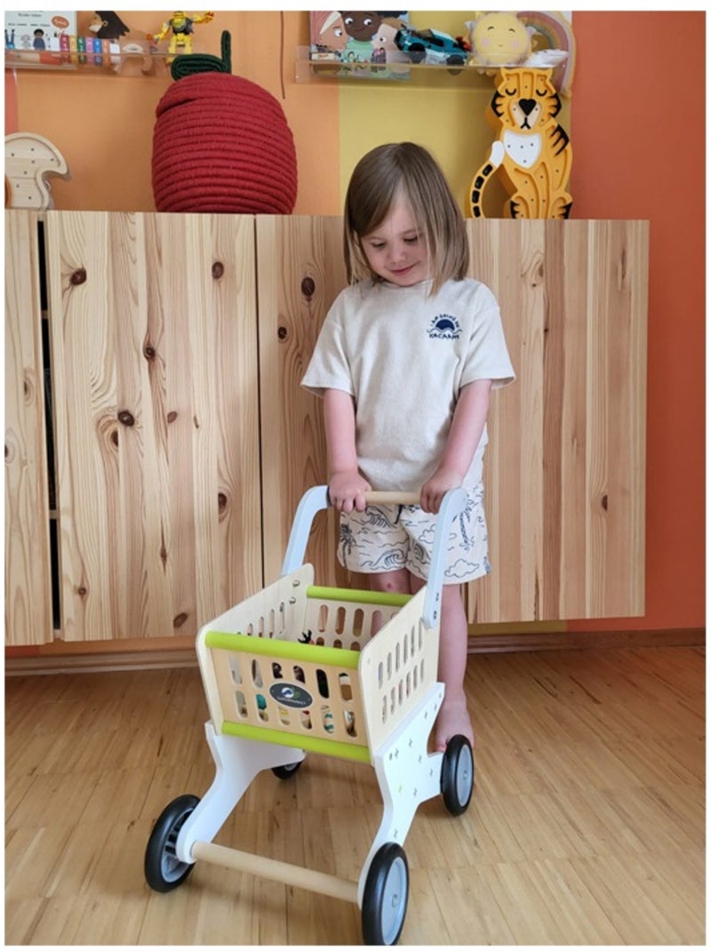 Caddie en bois tendance Beige - Kiabi