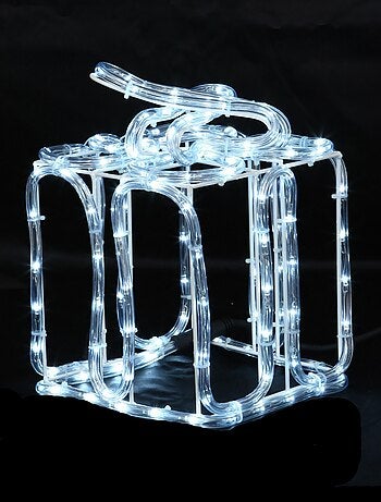 Cadeau de noël lumineux 144 led décoration solaire blanc froid