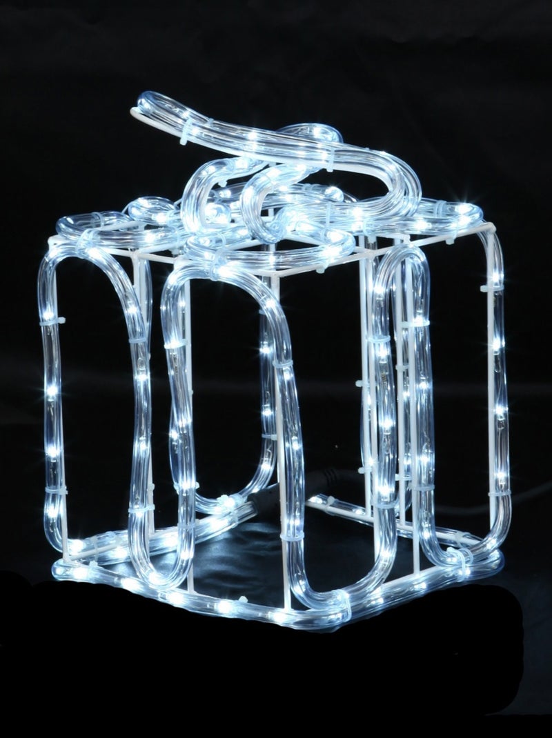 Cadeau de noël lumineux 144 led décoration solaire blanc froid Blanc - Kiabi