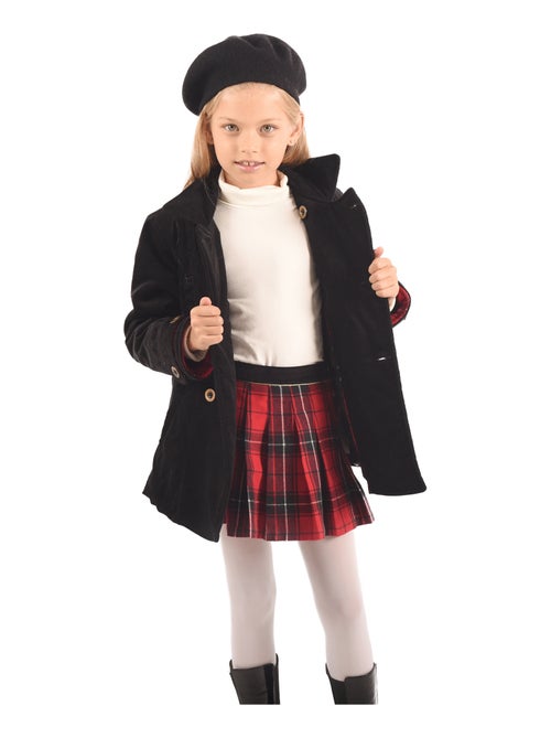 Cadeau Noël   Caban  + Jupe Plissée Tartan   + Col roulé  - La Faute à Voltaire - Kiabi
