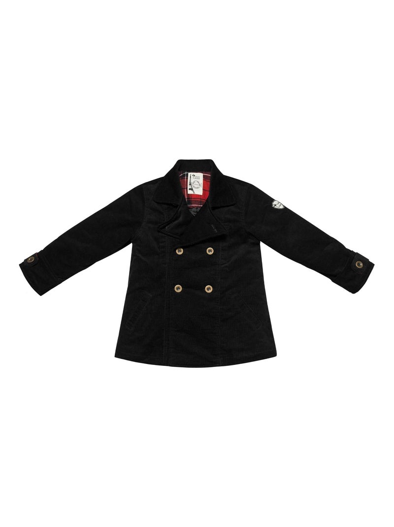 Cadeau Noël   Caban  + Jupe Plissée Tartan   + Col roulé  - La Faute à Voltaire Noir Rouge - Kiabi
