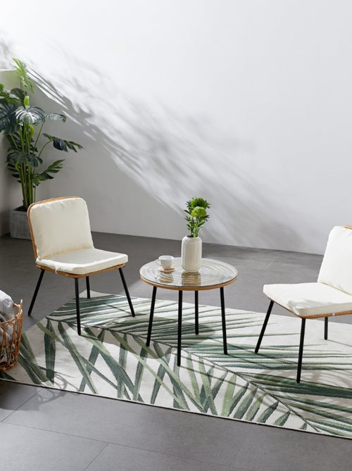 CADIX Salon de jardin bas 2 chaises + 1 table - Kiabi