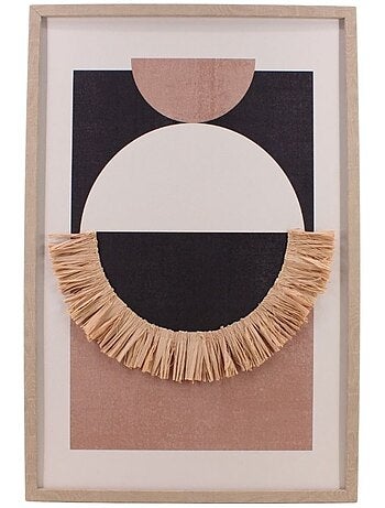 Cadre 3D noir, blanc, terracotta 40x60cm