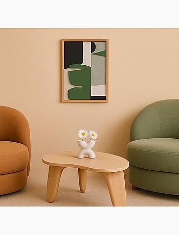 Cadre 3D noir, blanc, vert 40x60cm