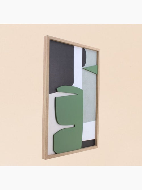 Cadre 3D noir, blanc, vert 40x60cm - Kiabi