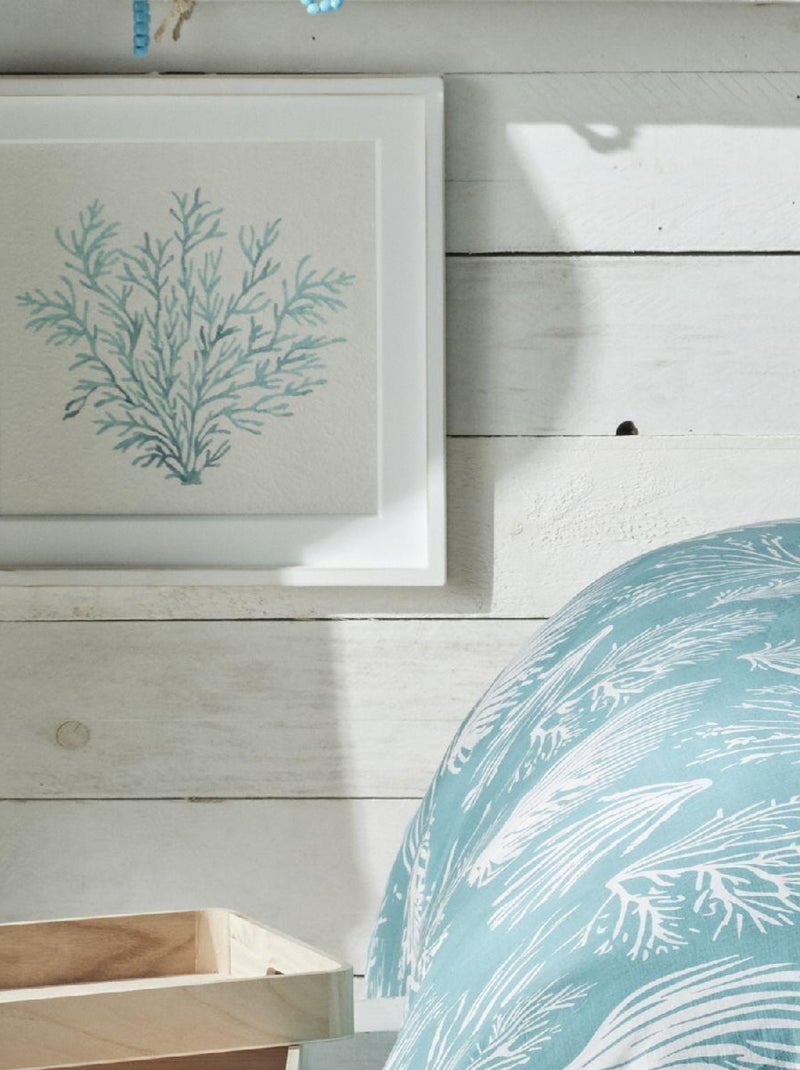 Cadre avec poster Corail BEACH HOUSE Blanc - Kiabi