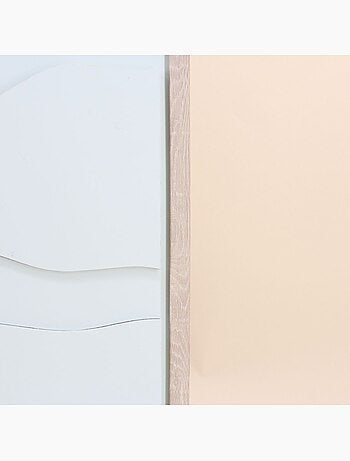 Cadre déco à reliefs en bois beige 40x60cm