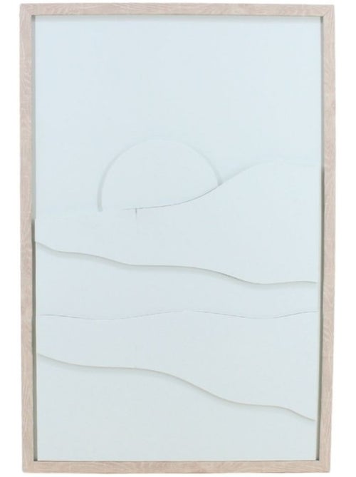 Cadre déco à reliefs en bois beige 40x60cm - Kiabi