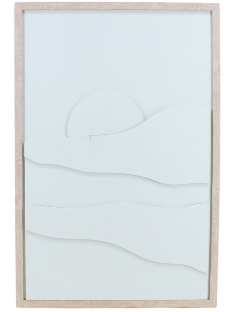 Cadre déco à reliefs en bois beige 40x60cm Beige - Kiabi