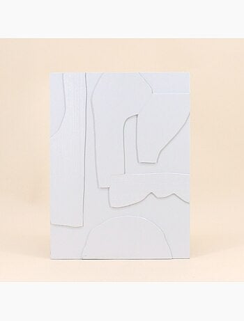 Cadre déco blanc formes géométriques 30x40cm