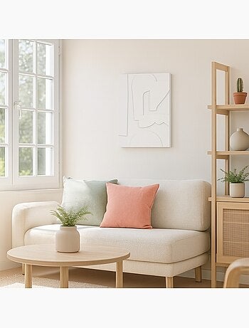 Cadre déco blanc formes géométriques 30x40cm