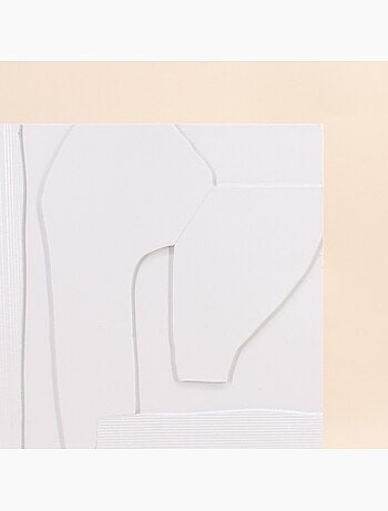 Cadre déco blanc formes géométriques 30x40cm