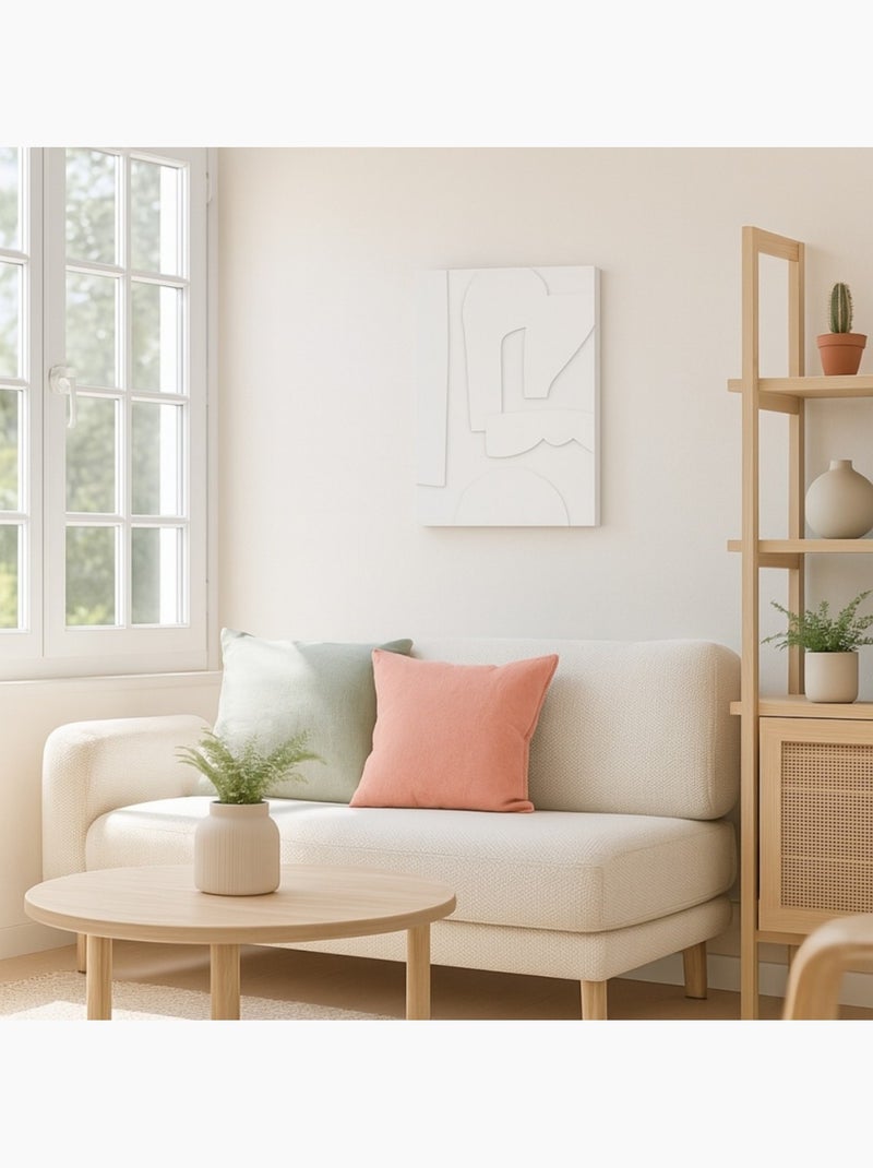 Cadre déco blanc formes géométriques 30x40cm Blanc - Kiabi