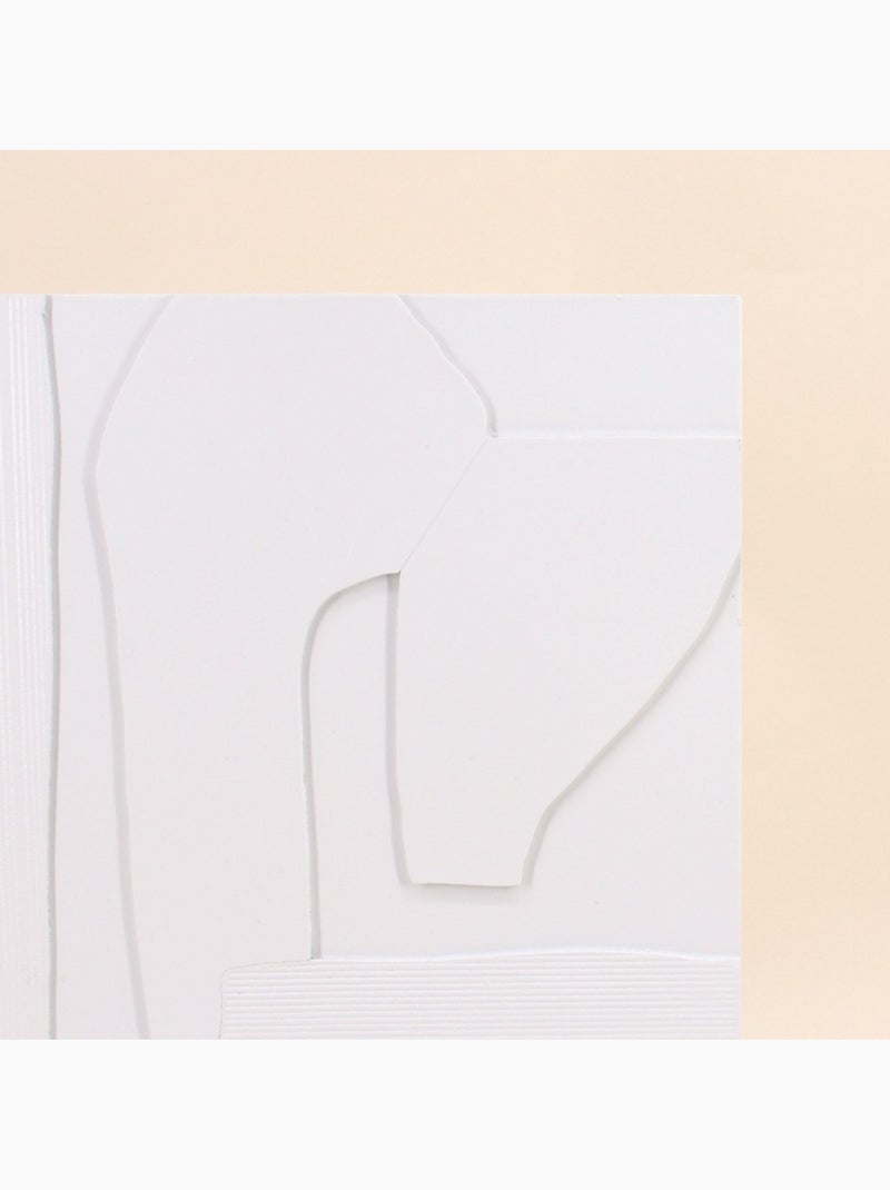 Cadre déco blanc formes géométriques 30x40cm Blanc - Kiabi
