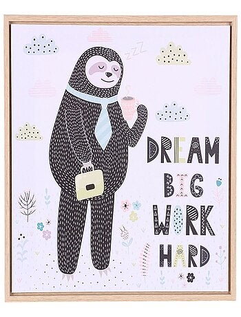 Cadre déco enfant paresseux Tommy - Dream