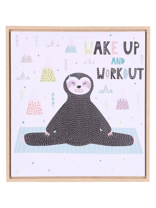 Cadre déco enfant paresseux Tommy - Wake up - Kiabi
