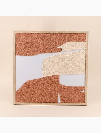 Cadre déco tissu bouclette 50x50cm