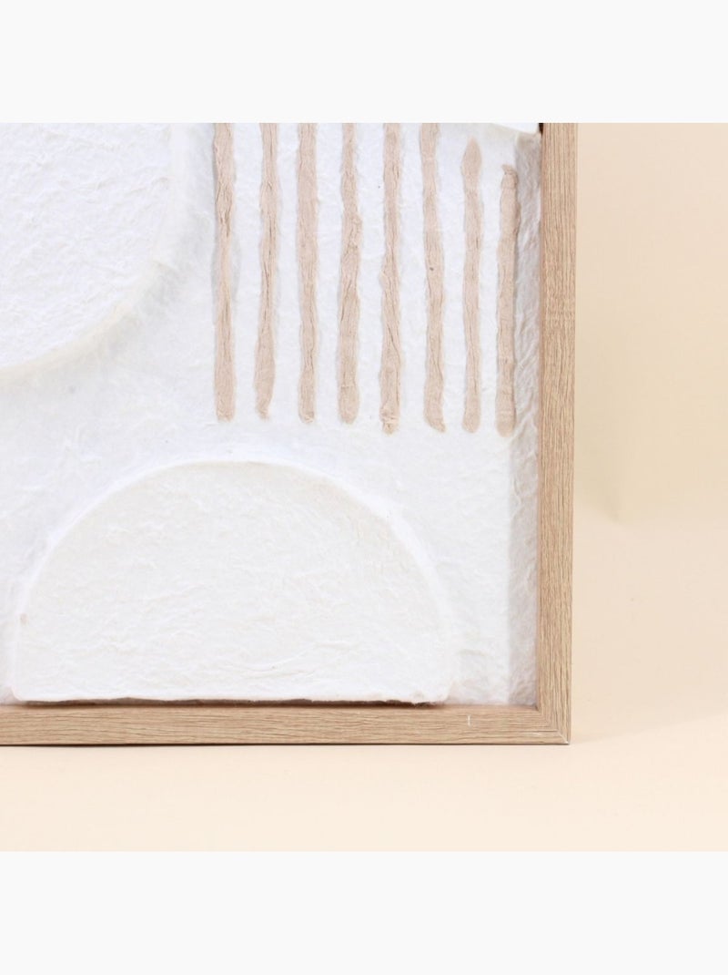 Cadre décoratif blanc en relief 40x60cm Blanc - Kiabi