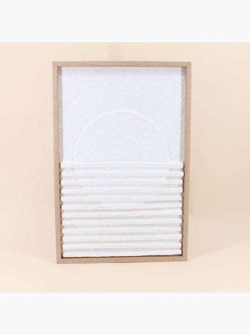 Cadre décoratif en relief blanc 40x60cm - Kiabi