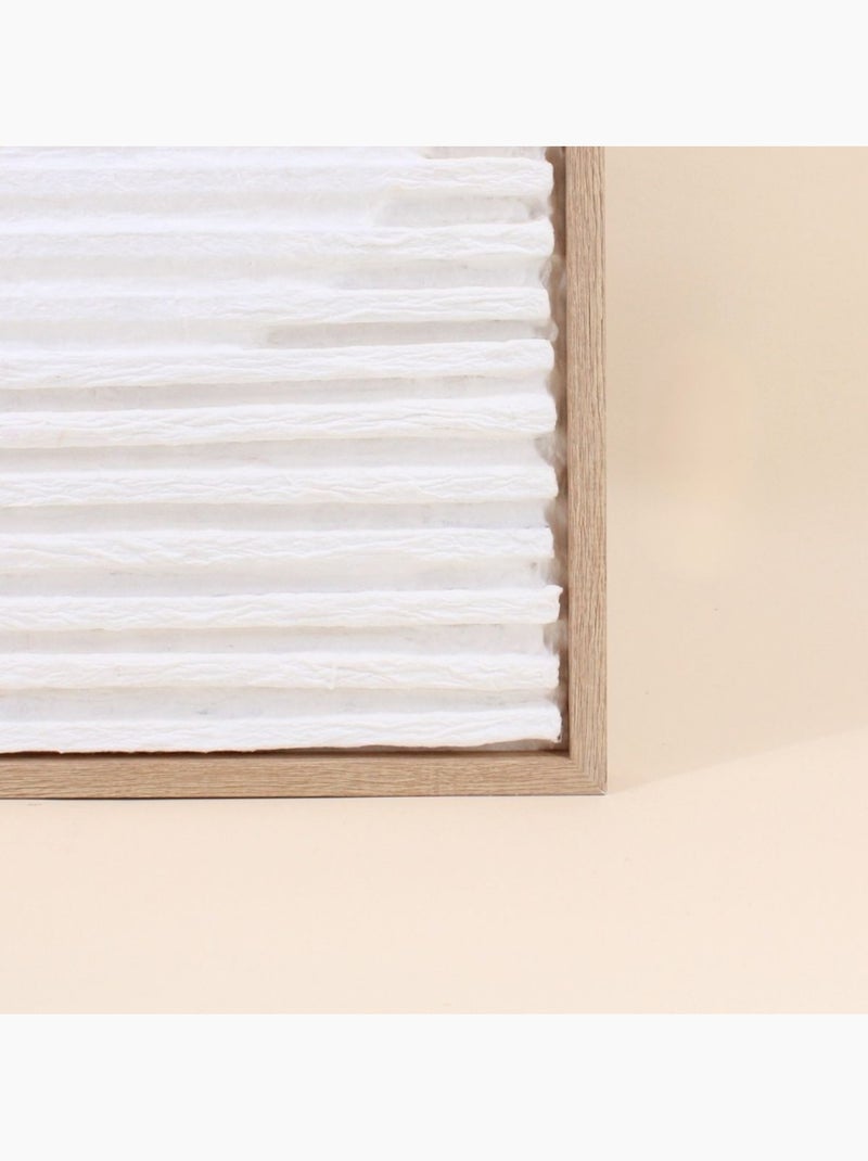 Cadre décoratif en relief blanc 40x60cm Blanc - Kiabi