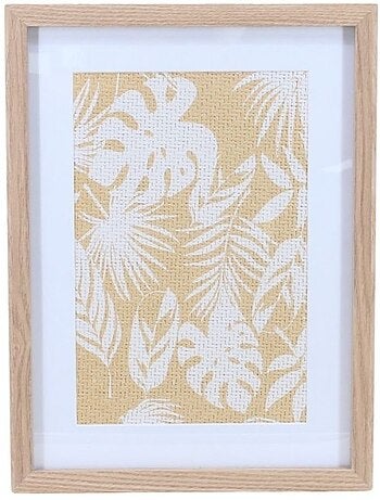 Cadre décoratif motif fleuris en rotin 40x30cm