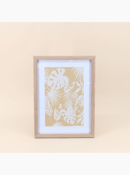 Cadre décoratif motif fleuris en rotin 40x30cm - Kiabi