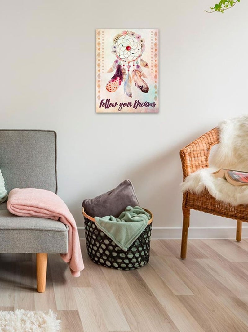 Cadre en toile collection apache capteur de rêves Beige - Kiabi