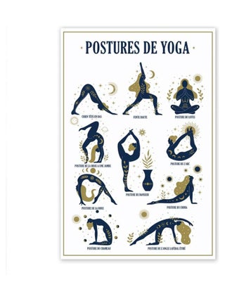 Cadre en toile postures de yoga