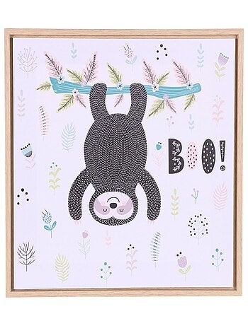 Cadre enfant motif paresseux avec message boo TOMMY