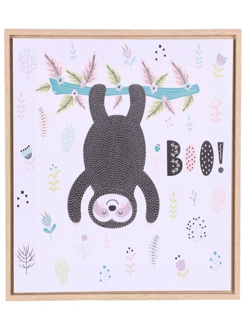 Cadre enfant motif paresseux avec message boo TOMMY - Kiabi