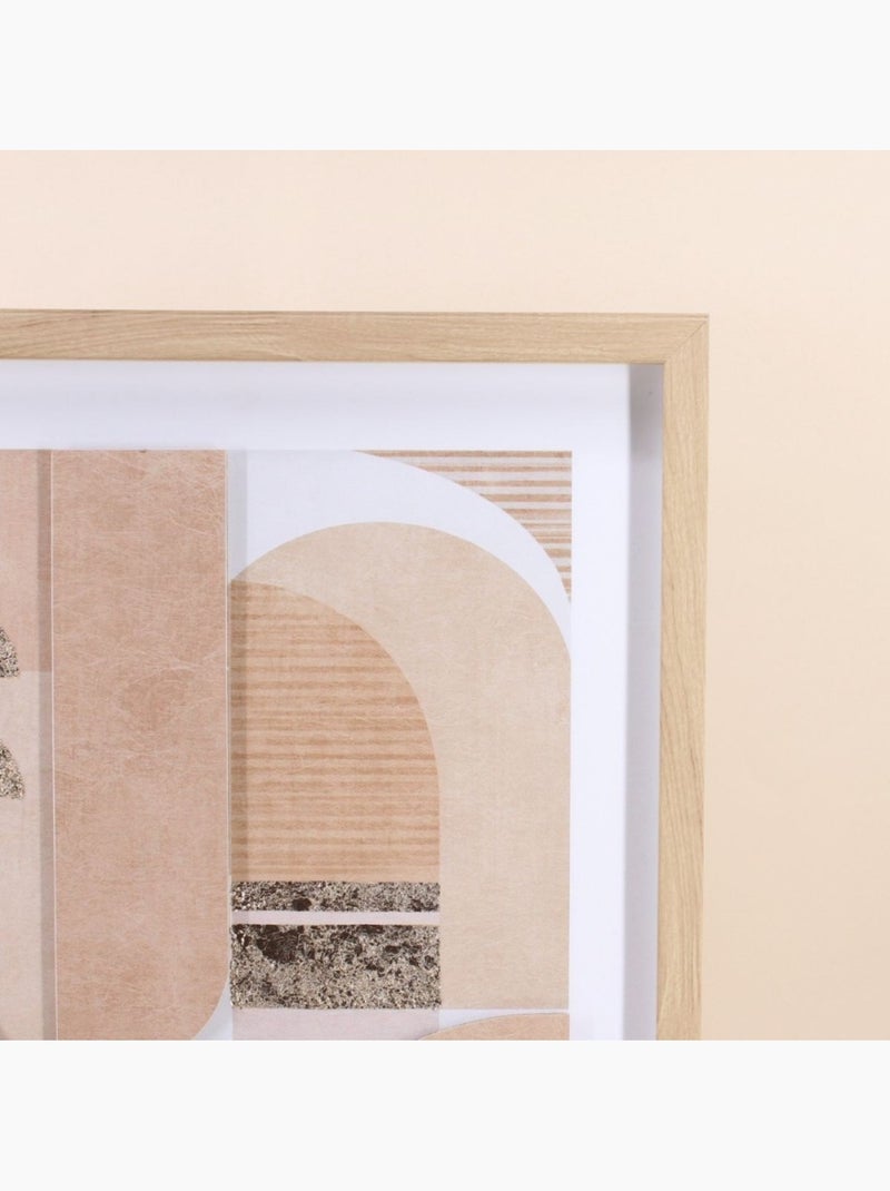 Cadre formes géométriques effet 3D 60x50cm Beige - Kiabi