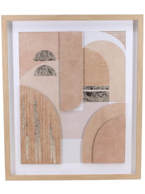 Cadre formes géométriques effet 3D 60x50cm - Kiabi