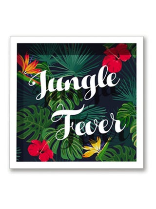 Cadre imprimé fleurs Double - 30 x 30 cm - Jungle fever