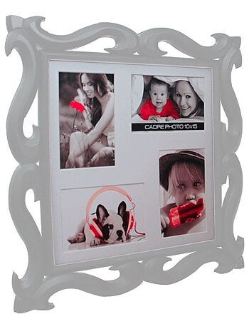 Cadre mural 4 photos design baroque
