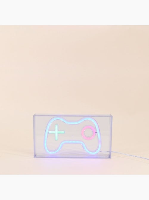 Cadre néon gamer console multicolore 23x13cm - Kiabi Cadre néon gamer console multicolore 23x13cm - Kiabi