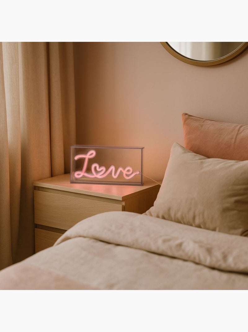 Cadre néon Love 23x13cm Gris - Kiabi