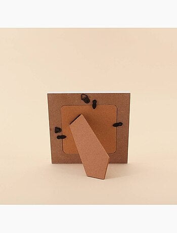 Cadre photo 10x10cm imprimé vichy lilas