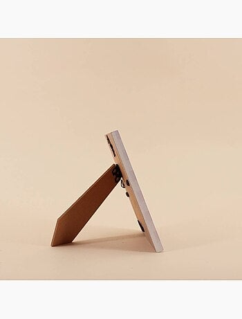 Cadre photo 10x10cm imprimé vichy lilas