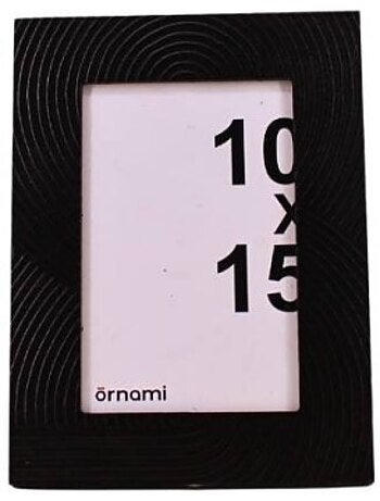 Cadre photo 10x15cm en bois noir gravé