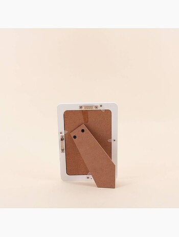 Cadre photo 10x15cm quadrillé noir et blanc