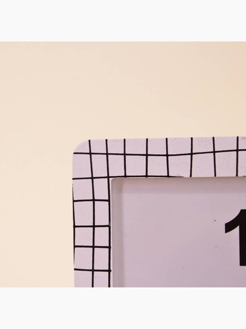 Cadre photo 10x15cm quadrillé noir et blanc - Kiabi