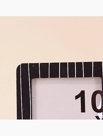 Cadre photo 10x15cm rayé noir et blanc