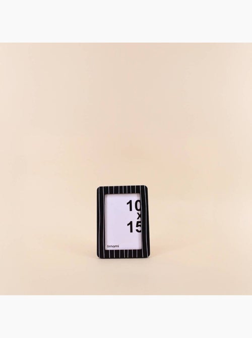 Cadre photo 10x15cm rayé noir et blanc - Kiabi